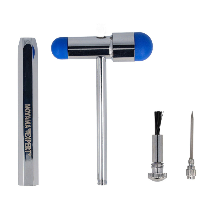 Ciocan neurologic Novama Expert Nh Buck, pentru evaluarea reflexelor nervoase si depistarea tulburarilor neurologice, cap dublu, ac detasabil, pensula inclusa, foarte rezistent si usor de curatat [5]