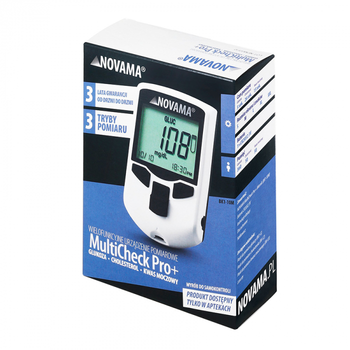 Dispozitiv 3 in 1 pentru masurarea nivelului de colesterol, glucoza si acid uric NOVAMA MULTICHECK PRO + [7]