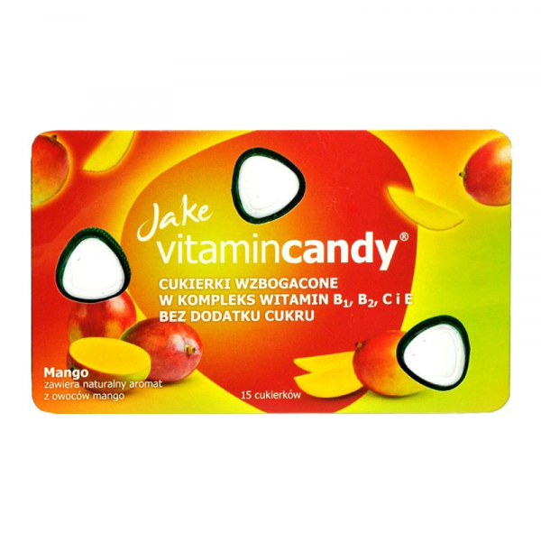 Drajeuri fara zahar VitaminCandy multivitamine cu gust de mango, 18 g [1]