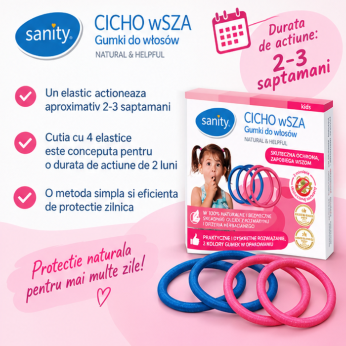Elastice de par impotriva paduchilor Sanity Chicho wSZA, 100% Natural, Solutie practica si discreta, Disponibil in doua culori [5]