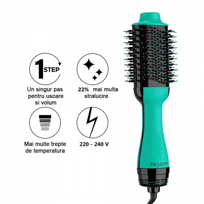 Perie electrica fixa REVLON One-Step Hair Dryer & Volumizer, RVDR5222TE TEAL [5]