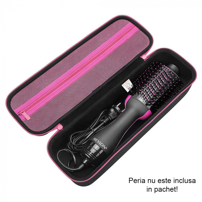 Geanta transport RedLine Case One, pentru periile electrice Revlon One-Step si alte aparate de coafat, cu fermoar si detalii din plasa, maner din tesatura durabila si cauciuc moale [3]