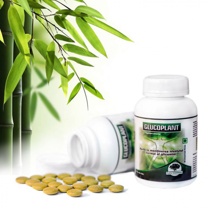 GLUCOPLANT supliment nutritiv adjuvant in remediu diabetului, 3 x 60 comprimate [4]