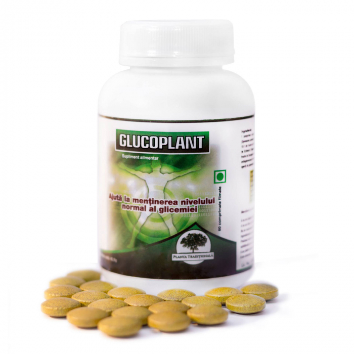 GLUCOPLANT supliment nutritiv adjuvant in remediu diabetului, 60 comprimate [3]