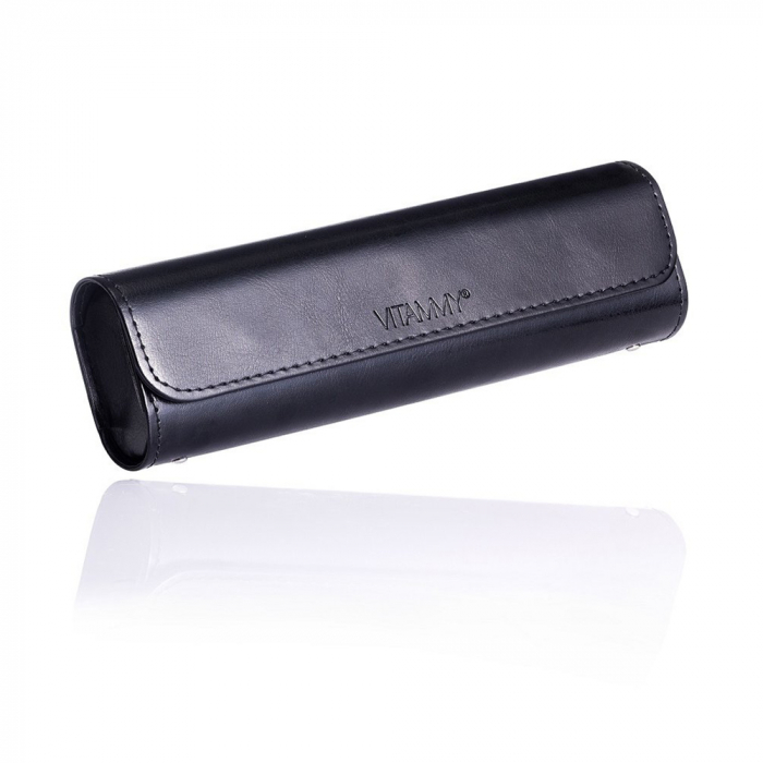 Husa de protectie Vitammy Case 3, din piele ecologica, dedicata periutelor de dinti electrice Vitammy: Aurum, Pearl+, Platinum, Symphony, Smils, Harmony, Splash, Dino, Negru [3]