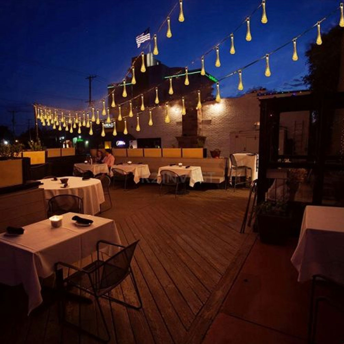 Instalatie luminoasa solara tip becuri, ghirlanda solara, pentru exterior, cu panou solar si baterie inclusa, lumina calda decorativa, 10m 50 leduri [3]