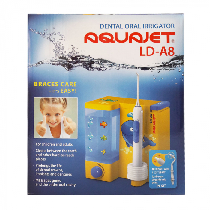 Irigator bucal Little Doctor Aquajet LD A8 pentru adulti si copii, profesional, 1200 impulsuri/min, 4 duze incluse, galben [5]