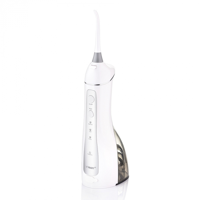 Irigator oral/ dus bucal Vitammy Hydra, profesional, 3 moduri de functionare, rezistent la apa, 2 duze, Alb [4]