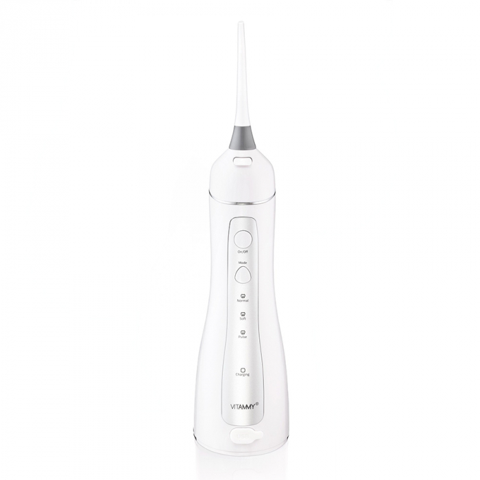 Irigator oral/ dus bucal Vitammy Hydra, profesional, 3 moduri de functionare, rezistent la apa, 2 duze, Alb [2]
