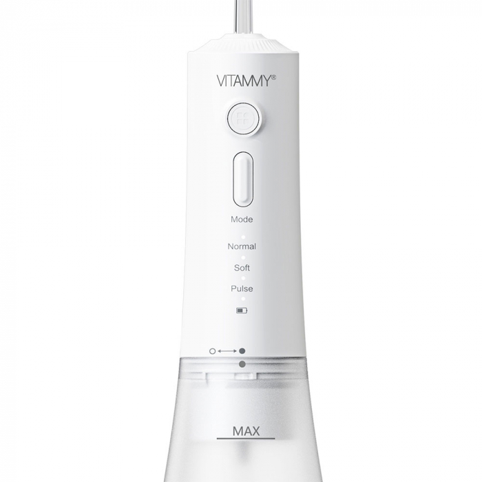 Irigator oral/ dus bucal Vitammy Aquarius, 3 moduri de functionare, varf rotativ la 360 de grade, 4 duze, capacitate rezervor 320 ml, Alb [3]
