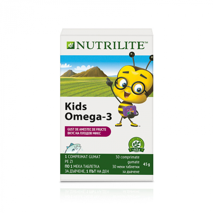 Comprimatele gumate Kids Omega-3 Amway NUTRILITE, 45 g, 30 cps [1]