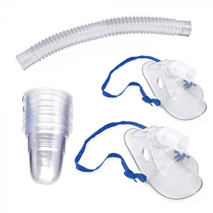 Kit accesorii RedLine Nova3, masca pediatrica, masca adulti, tub extensibil, 60 cupe medicament, pentru aparat aerosoli cu ultrasunete RedLine Nova U400 [1]