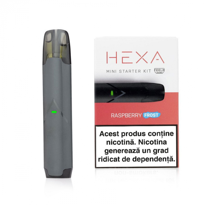 Kit tigara electronica Hexa Mini + Pod Hexa zmeura racoritoare, 20 mg, tehnologie FEELM [1]