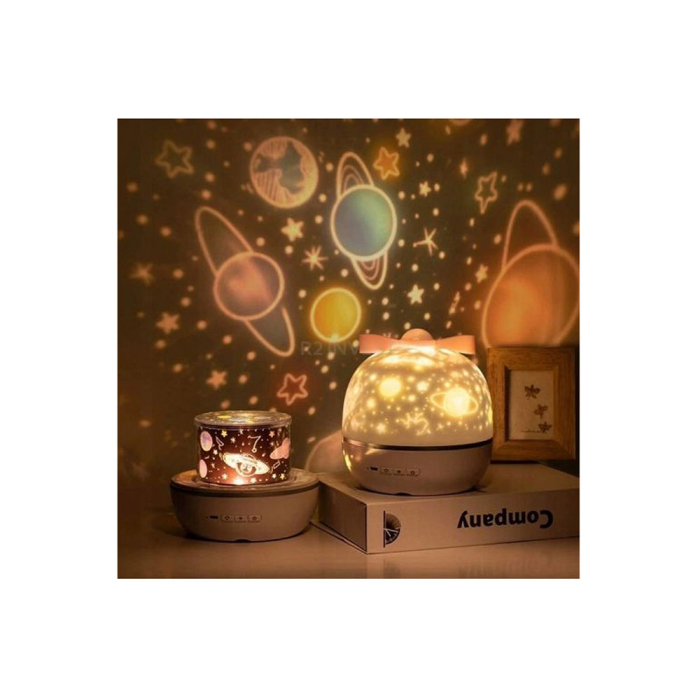 Lampa proiector LED copii, 10 teme de iluminare si 10 sunete ambientale linistitoare, functia de reglare a intensitatii luminii, telecomanda wireless, alimentare USB sau baterii [4]