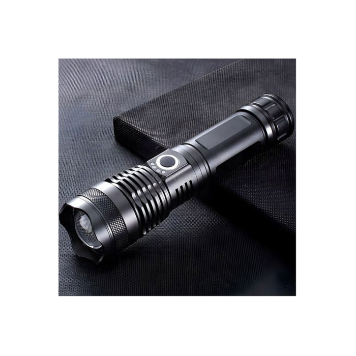 Lanterna LED reincarcabila XHP50, 5000 lumeni, 5 moduri de iluminare, zoom reglabil, baterie 18650 2200mAh, rezistenta la apa, USB, 16.5x4x4 cm [6]