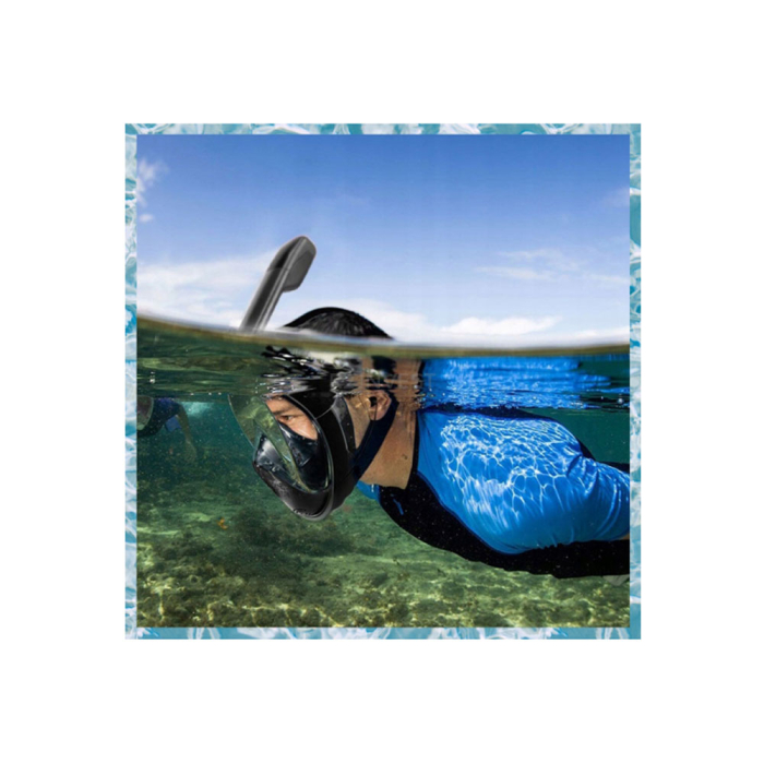 Set snorkeling, masca full face, tub de respiratie, sac de depozitare, dopuri pentru urechi, garnitura suplimentara, suport pentru camera GoPro, pliabila [5]