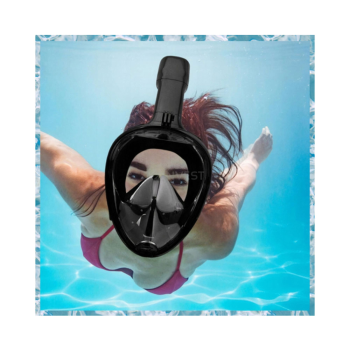 Set snorkeling, masca full face, tub de respiratie, sac de depozitare, dopuri pentru urechi, garnitura suplimentara, suport pentru camera GoPro, pliabila [3]