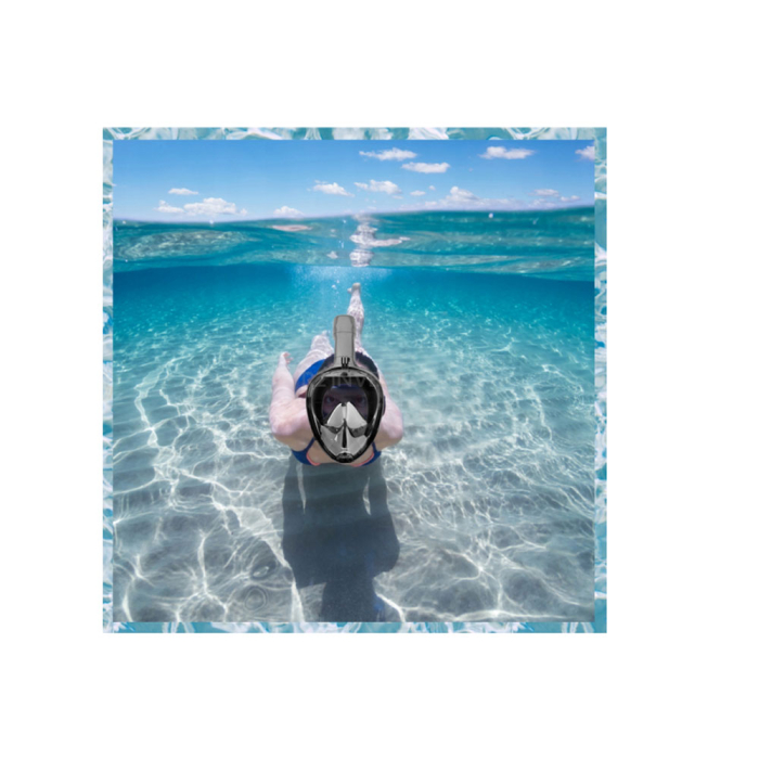 Set snorkeling, masca full face, tub de respiratie, sac de depozitare, dopuri pentru urechi, garnitura suplimentara, suport pentru camera GoPro, pliabila [6]
