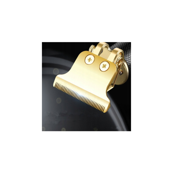 Masina de tuns profesionala T9, pentru barba, par si corp, trimmer barba si contur, otel inoxidabil, lame precise tip T-blade, cap ceramic, 4 capete atasabile, incarcare USB, rezistenta la apa [5]