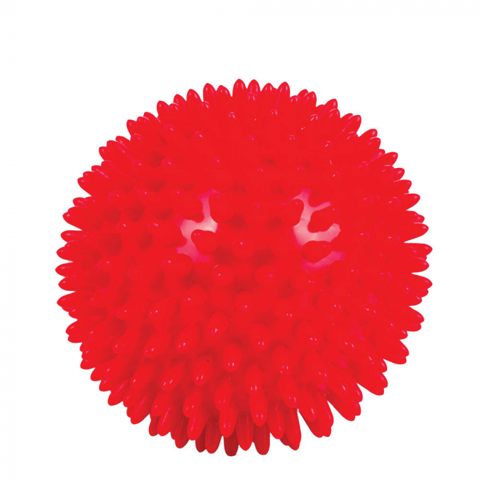 Minge Sanity Safe & Helpful, 2 in 1, pentru reabilitare si masaj, 9 cm, tip arici, Rosu [2]