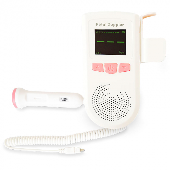 Monitor Fetal Doppler RedLine AD51A, pentru monitorizarea functiilor vitale, alb/roz [5]