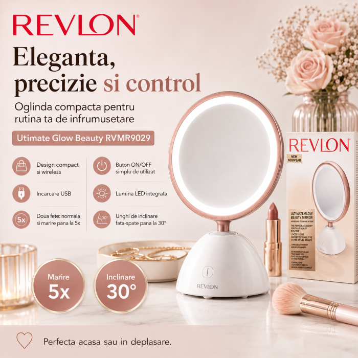 Oglinda cosmetica iluminata REVLON Utimate Glow Beauty RVMR9029 [3]