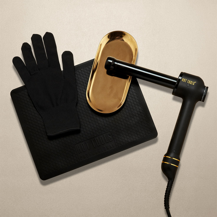 Ondulator Hot Tools Curlbar, Pro Artist Black Gold collection, 32 mm, 8 trepte de temperatura, invelis din titan, cronometru pentru bucle, HTCURL1110BG [10]