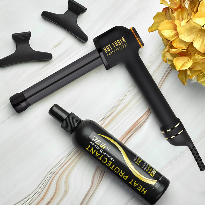 Ondulator Hot Tools Curlbar, Pro Artist Black Gold collection, 25 mm, 8 trepte de temperatura, invelis din titan, cronometru pentru bucle, HTCURL1181BG [10]
