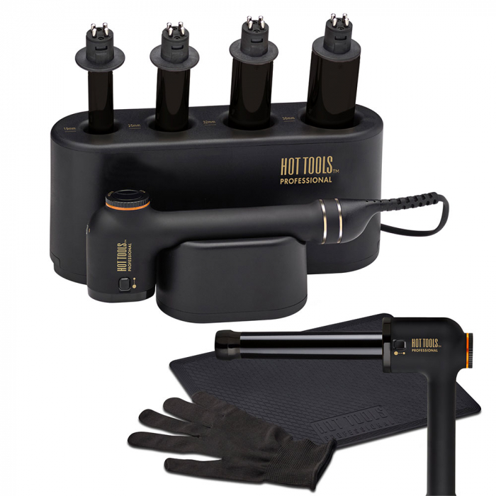 Ondulator multifunctional Hot Tools Curlbar Set, Pro Artist Black Gold collection, 4 capete detasabile de 19, 25, 32 si 38 mm, 8 trepte de temperatura, invelis din titan, HTCURLSETBGUKE [4]