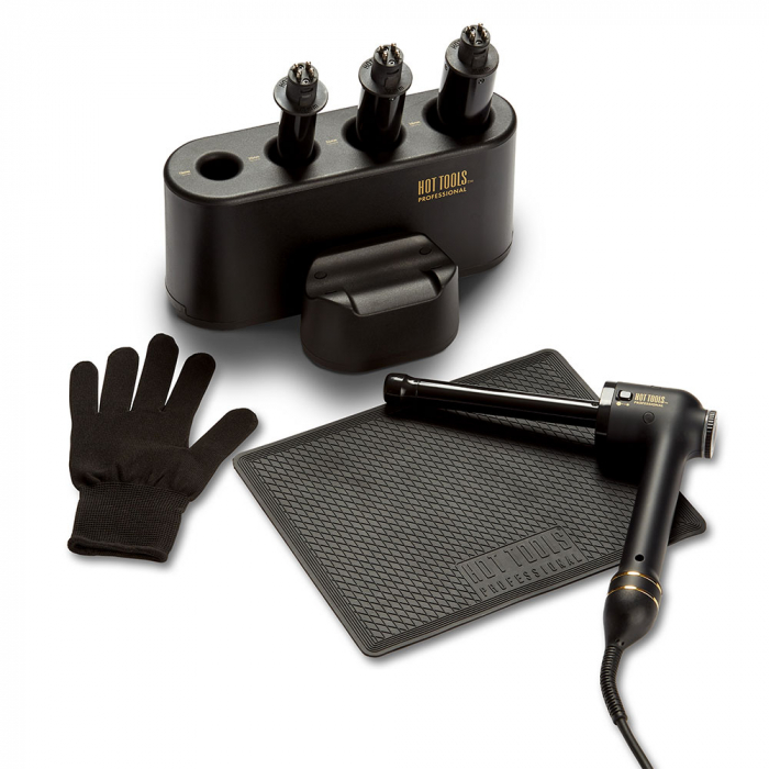 Ondulator multifunctional Hot Tools Curlbar Set, Pro Artist Black Gold collection, 4 capete detasabile de 19, 25, 32 si 38 mm, 8 trepte de temperatura, invelis din titan, HTCURLSETBGUKE [2]