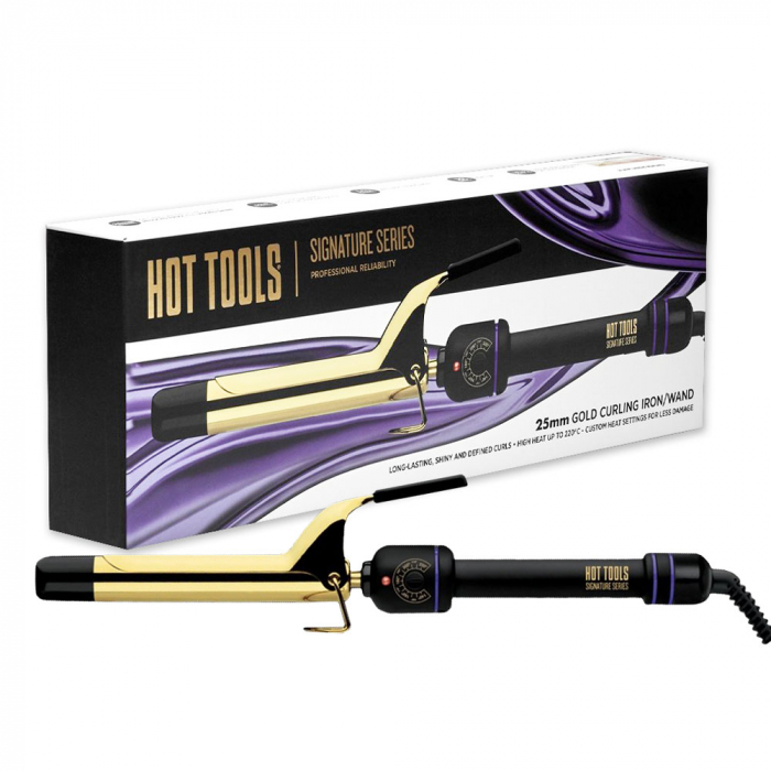 Ondulator Hot Tools Gold Curling, 25 mm, placat cu aur, Signature Series, HTIR1575E [1]