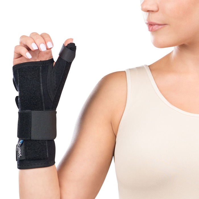 Orteza incheietura mainii VitalMed, cu atela pentru police, pentru sustinerea si stabilizarea articulatiei incheieturii mainii, din neopren, circumferinta intre 15 si 19 cm [2]