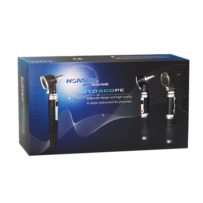 Otoscop portabil cu iluminare LED prin fibra optica Honsun HS-OT10, 8 speculi auriculari [14]
