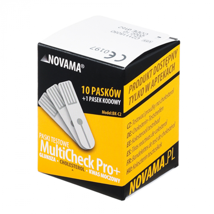 Pachet dispozitiv 3 in 1 pentru masurarea nivelului de glucoza, colesterol si acid uric Novama MultiCheck Pro +, teste colesterol si acid uric [9]