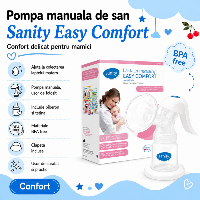 Pachet nou nascuti baietel, centura anticolici, seringi lavaj nazal, camera de inhalare, aparat de aerosoli, aspirator nazal, ser fiziologic izotonic, pompa manuala de san, termometru non-contact [14]