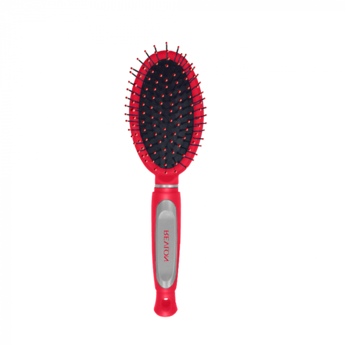 Perie de par Revlon RV2820UKE, cu cap plat, pentru toate tipurile de par, Rosu [2]