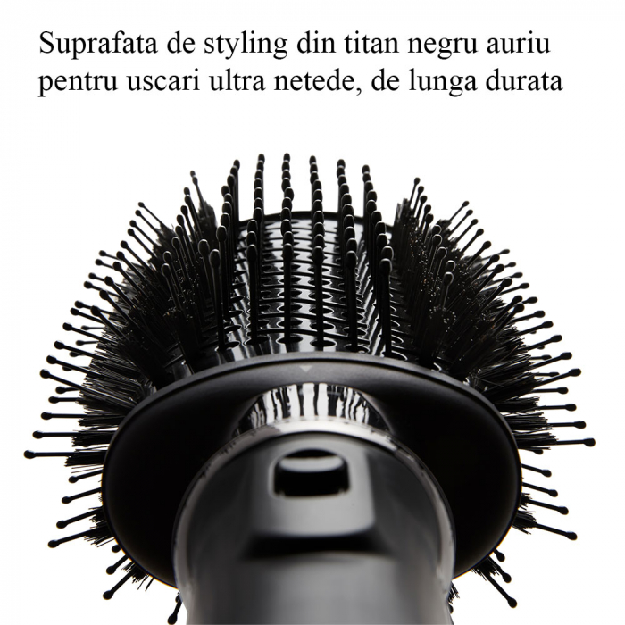 Perie electrica fixa multifunctionala Hot Tools One-Step Blow Dry Volumiser Set, Pro Artist Black Gold collection, 2 capete detasabile, 3 trepte de temperatura, HTDR1100BGUKE [7]