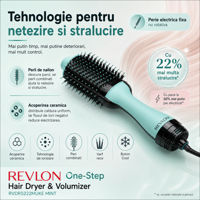 Perie electrica fixa REVLON One-Step Hair Dryer & Volumizer, RVDR5222E2MUKE [4]