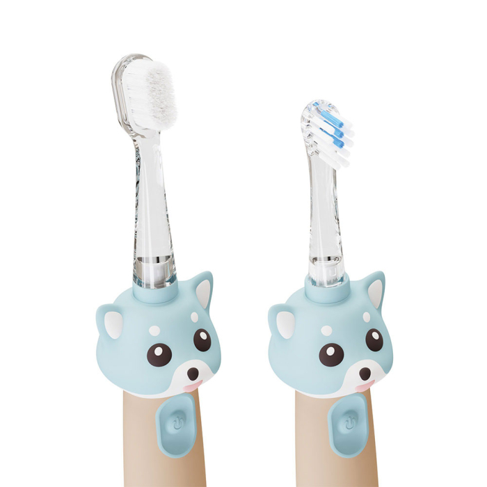 Periuta de dinti electrica Vitammy ePUPPY, pentru copii 0-6 ani, cu lumina LED, 24.000 de miscari sonice/min, 2 capete periuta incluse, 2 moduri de functionare, timer, Bleu [3]