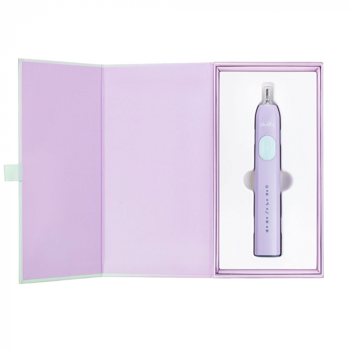 Periuta de dinti electrica Vitammy Smils Jelly, 82.000 de miscari/min, 5 programe de periaj, baza incarcare USB, 2 capete periuta, Violet [6]
