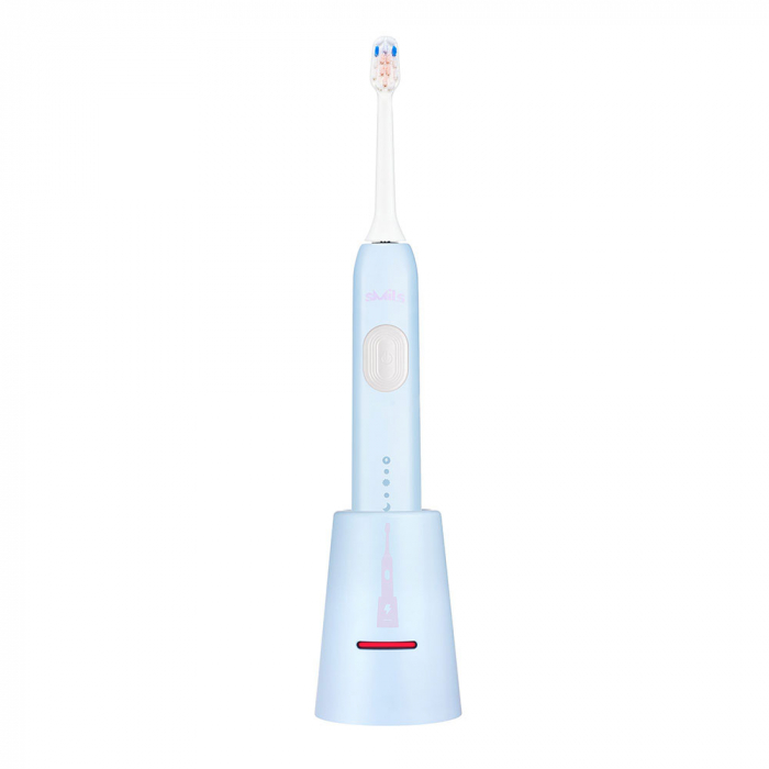 Periuta de dinti electrica Vitammy Smils Cloud, 82.000 de miscari/min, 5 programe de periaj, baza incarcare USB, 2 capete periuta, Bleu [5]