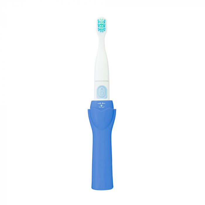 Periuta de dinti electrica Vitammy Tooth Friends, pentru copii 3+, animatie Sashimi, tehnologie IPX6, 26.000 vibratii pe minut, 2 moduri de periaj, Bleumarin [2]