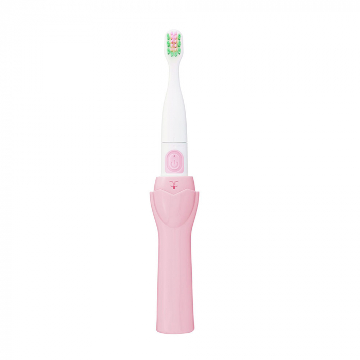 Periuta de dinti electrica Vitammy Tooth Friends, pentru copii 3+, animatie Chika, tehnologie IPX6, 26.000 vibratii pe minut, 2 moduri de periaj, Roz [2]