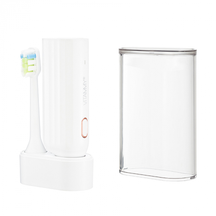 Periuta de dinti electrica VITAMMY Vivo, model premium, 72000 vibratii/min, 3 moduri de periaj, rezistenta la apa, Alb [5]