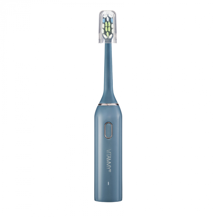 Periuta de dinti electrica VITAMMY Vivo, model premium, 72000 vibratii/min, 3 moduri de periaj, rezistenta la apa, Antracit [3]