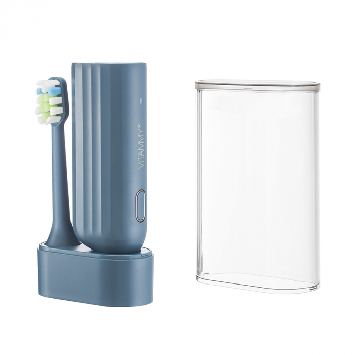 Periuta de dinti electrica VITAMMY Vivo, model premium, 72000 vibratii/min, 3 moduri de periaj, rezistenta la apa, Antracit [6]