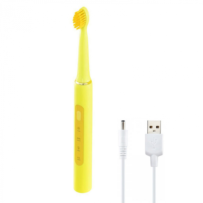 Periuta de dinti electrica VITAMMY Splash Yello, 60000 vibratii/min, 3 moduri de periaj, Galben [2]