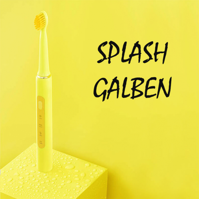 Periuta de dinti electrica VITAMMY Splash Yello, 60000 vibratii/min, 3 moduri de periaj, Galben [6]