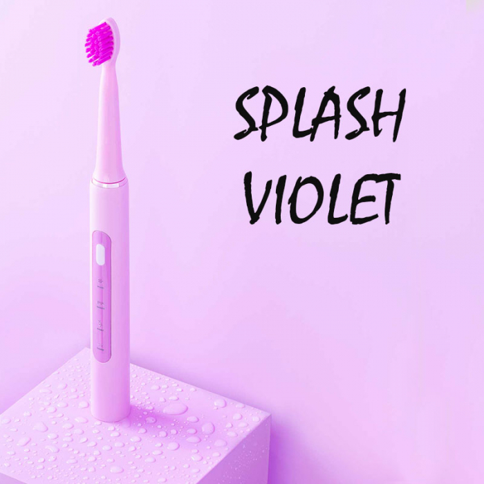 Periuta de dinti electrica VITAMMY Splash Purply, 60000 vibratii/min, 3 moduri de periaj, Violet [6]