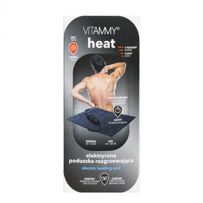 Perna cu incalzire electrica VITAMMY Heat, pentru spate si gat, Gri inchis [5]